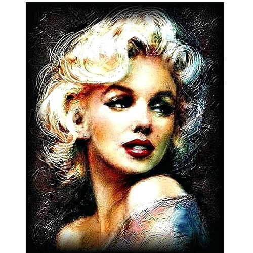 Pintura sexy de Marilyn Monroe por números para adultos, iniciantes, crianças dos 8 aos 12 anos, kits de pintura acrílica, passatempos para mulheres adultas, artesanato, tela a óleo, 40 x 50 cm