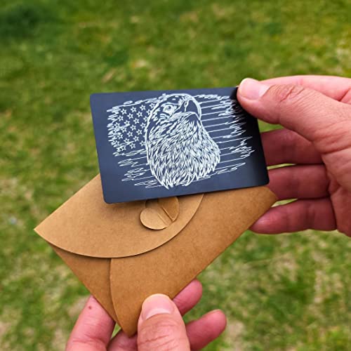 Second Amendment Dual-Sided Engraving Aluminum Wallet Insert Gifts for Men & Women3