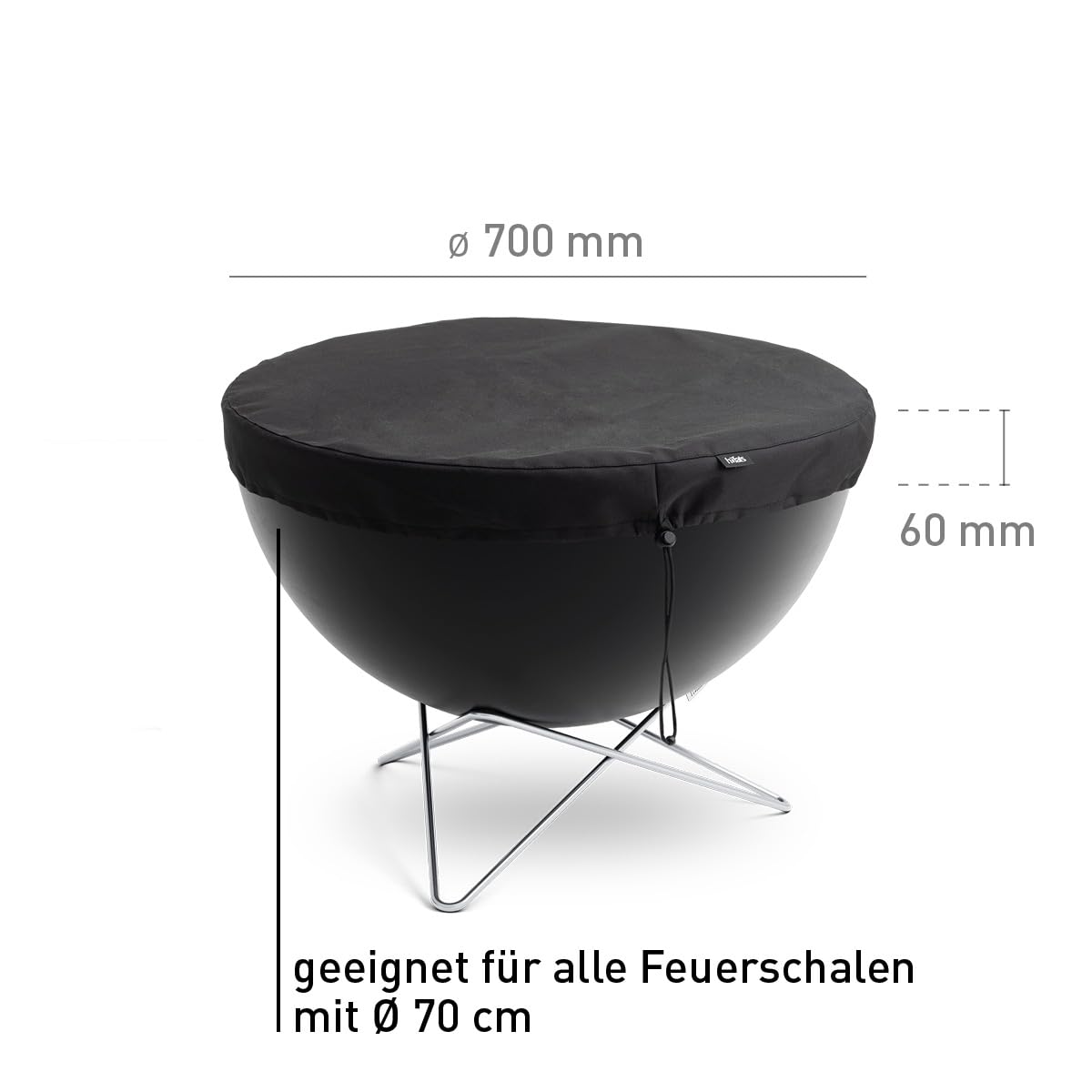 höfats - Abdeckhaube für Bowl und Bowl 57 Feuerkörb - schützt den Bowl Feuerkorb - passgenaue, wetterfeste Schutzhülle, mit Kordelstopper - Zubehör für Bowl 57