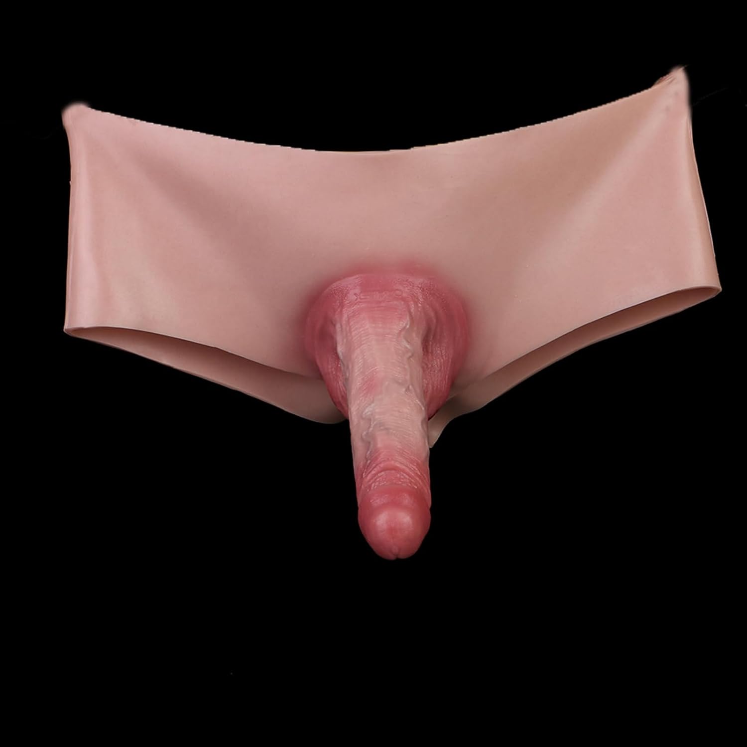 Soft Silicone Male Panty Strpless Dildo Panties with 6.3in Penis Sleeve, Wearable Stretchy Strap on Harness Dildo Underwear Adult Sex Toy for Men Women