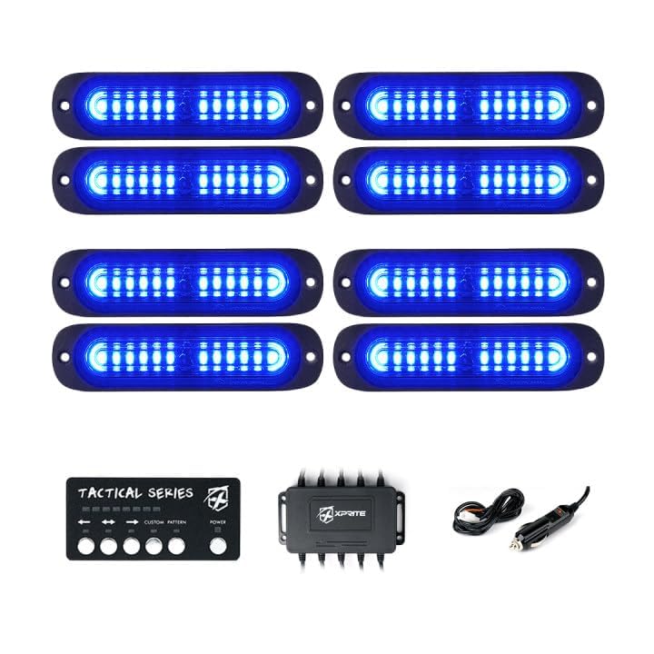 Xprite LED Surface Mount Strobe Utility Lights (8-Pack)