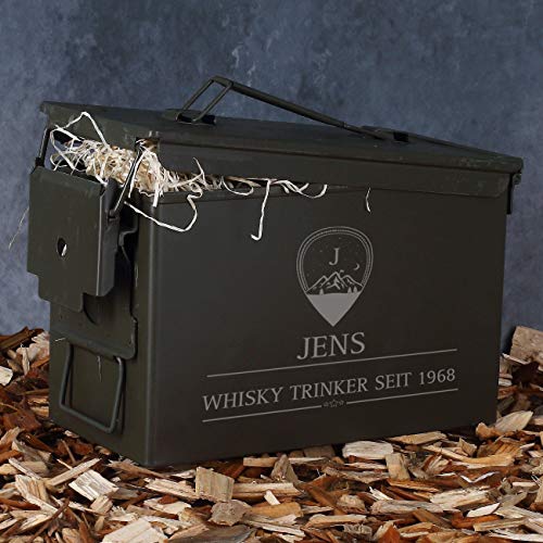 Herz & Heim® 5-tlg Jack Daniel's Gentleman Jack Whiskey in US Army Munitionskiste mit 2 gravierten Whisky-Gläsern… - Image 6