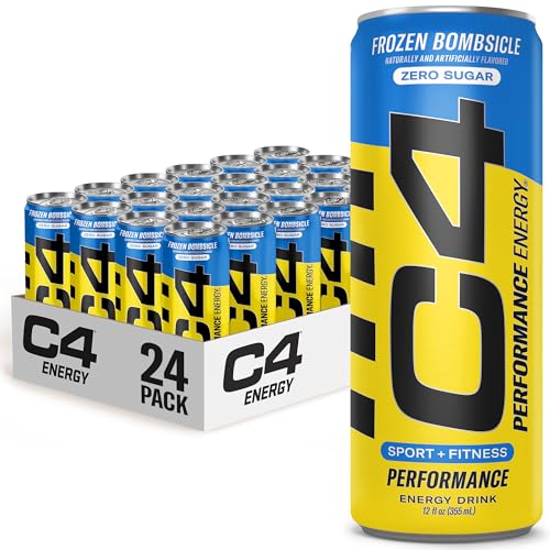 Image of C4 Energy Drink 12oz (Pack of 24) - Frozen Bombsicle - Sugar Free Pre Workout Performance Drink with No Artificial Colors or Dyes