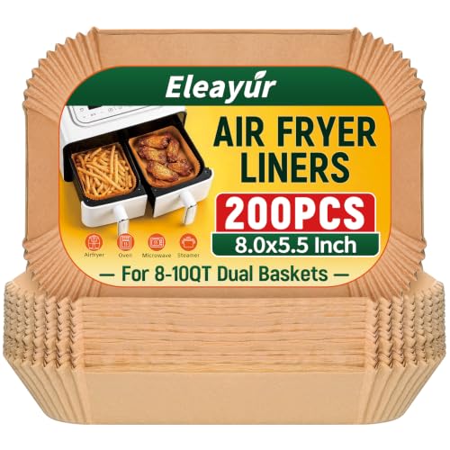 Eleayur 200-Pack Air Fryer Liners 8x5.5 Inch