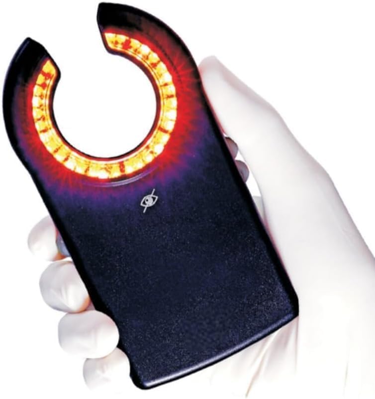 Medical Vein Finder, Professional LED Infrared Detection Device, Black, Portable, 3-in-1 System for Infants, Illuminated Horseshoe Display