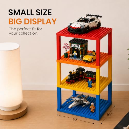 Image of Strictly Briks Stackable Baseplates - 24 Pack 10 inchx10 inch, 32x32 Studs, Compatible with Lego for Building City Scenes, Foundation, Displays Bricks on Play Table, Kids Gift, Rainbow