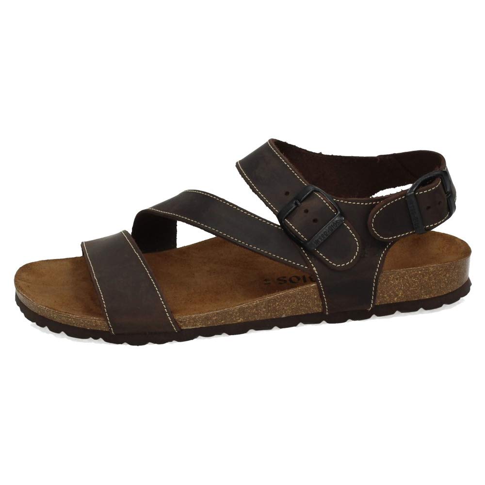 InterBIOS 9557 Men's Leather Sandals Moka Sandals 44, brown, 10 UK