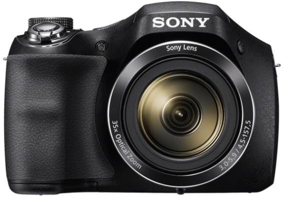 Cámara digital compacta Sony Cyber-Shot DSC-H300 de 20,1 MP y zoom óptico de 35x, color negro
