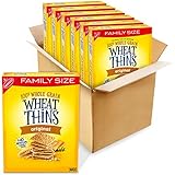 Wheat Thins Original Whole Grain Wheat Crackers, 6 - 14 oz Family Size Boxes