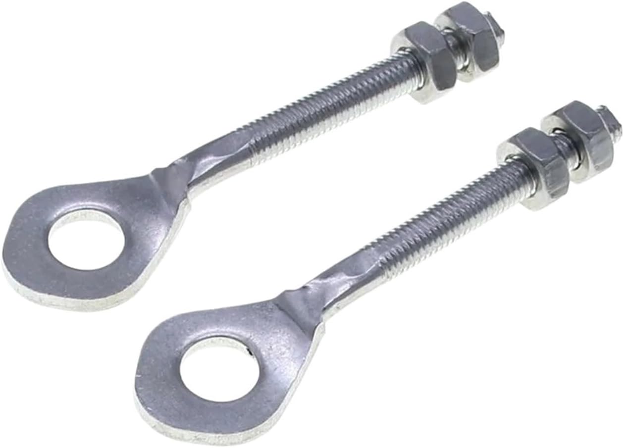 1 Pair 12mm Chain Wheel Axle Tensioner Adjuster For 50cc To 125cc ATVs Quads And Dirt Bikes