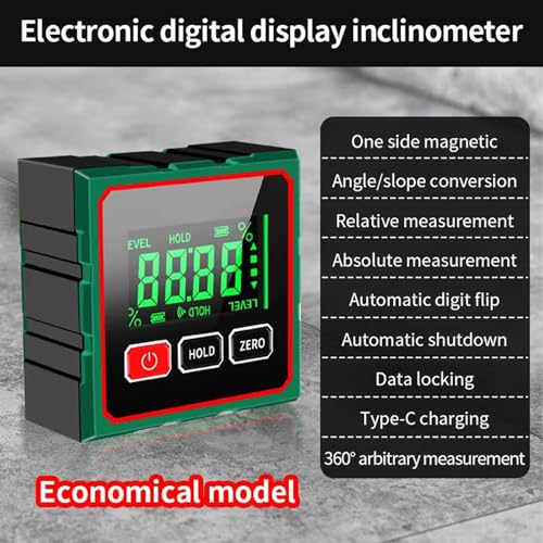 Inclinómetro digital magnético recargable USB miniatura 2
