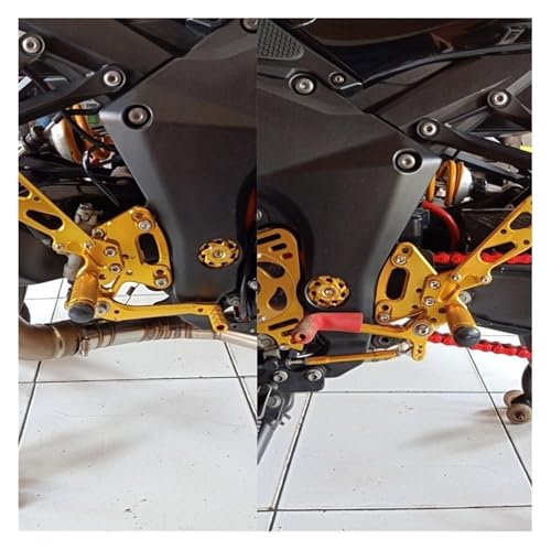 Repose-pieds Ducati 2008-2013 rouge : commandes reculées moto - 2
