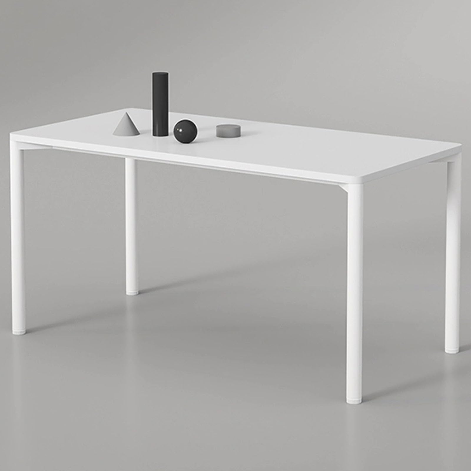 Bancone Bar da Casa, Tavolo Alto Bar con Gambe Robuste, Robusta Struttura in Metallo e Piano Facile da Pulire, Bianco(120x75x60cm/47x29x23in)