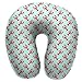 Produktbild Fun Life Art Red Lobster Pattern Mint Green Memory Foam Travel Pillow Round U-Shaped Neck/Head Support Relieve Cervical Fatigue for Sleeping Airplanes Train and Camping