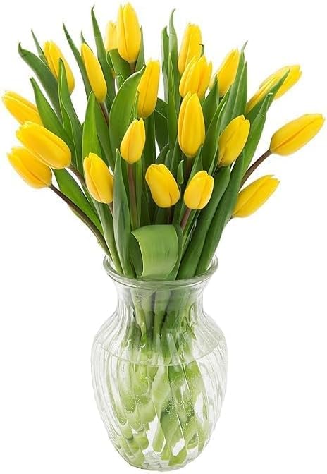 Image of KaBloom-20 Yellow Tulip Bouquet,Flowers for Valentine, Mother's Day