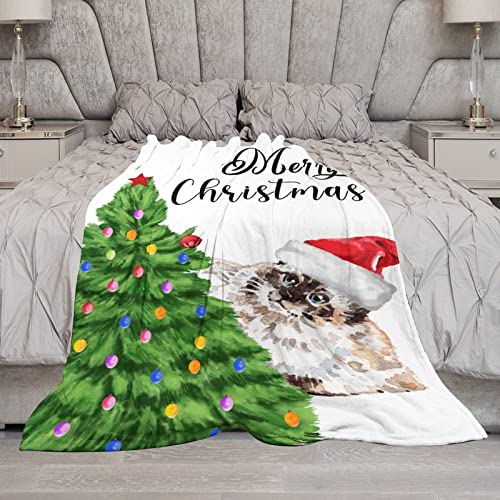 Couverture de Noël lit plaid peluche impression 3D douce 130x150