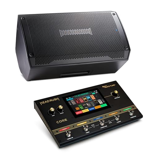 HeadRush Core and FRFR108 MK2 - Guitar and Vocal Multi Core Effects Amp Modeling Processor, and 8-inch 2000W Electric and Bass Guitar Amp with Bluetooth