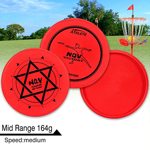 Nqv Disc Golf Set With Bag,Disc Golf Beginner Set,6 Pcs Flying Discs With Putters Drivers Mid Ranges+1 Disc Golf Bag For Beginners #TOP2