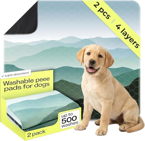 Image of PETSPY Washable Pee Pads for Dogs - Super Absorbent Reusable Puppy Training Pads - 100% Waterproof, Leak-Proof & Non-Slip Whelping Pads for Pet Housebreaking