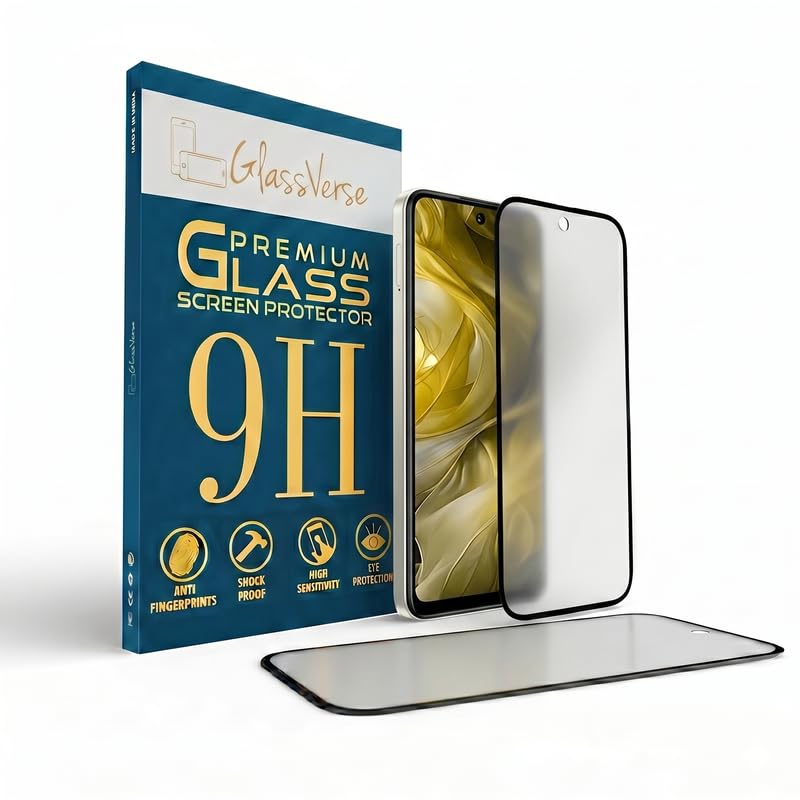 Image of GlassVerse D+ Matte Tempered Glass With 18H Hardness For Lava Blaze Duo 3 (PACK OF 1) with Free Installation Kit. Full screen Coverage - 6.67 inch