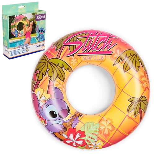 Image of SwimWays Disney Stitch Swim Tube Pool Float for Ages 14+