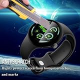 DXULWLM 4-pak folii ochronnej na ekran do Google Pixel Watch 3 45 mm HD, przezroczyste 3D, pełne pokrycie, bez pęcherzyków powietrza, odporne na zarysowania ochraniacz ekranu do Google Pixel Watch 3