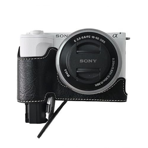 SIUTATDSH �J�����P�[�X PU���U�[ �K�p Sony �\�j�[ ZV-E10 II zv-e10 mark 2 �P�[�X ���C�i�[�P�[�X �J�����z���_�[�A�ϐk�E�ϏՌ��E�֌g�E�O�r�ݒu�ł��A�d�r�����ł� (�u���b�N)