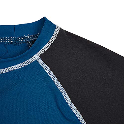 Milankerr Men's Rash Guard Long Sleeve Uv Sun Shirts Upf 50 Swim Tee Blue Gray #TOP1