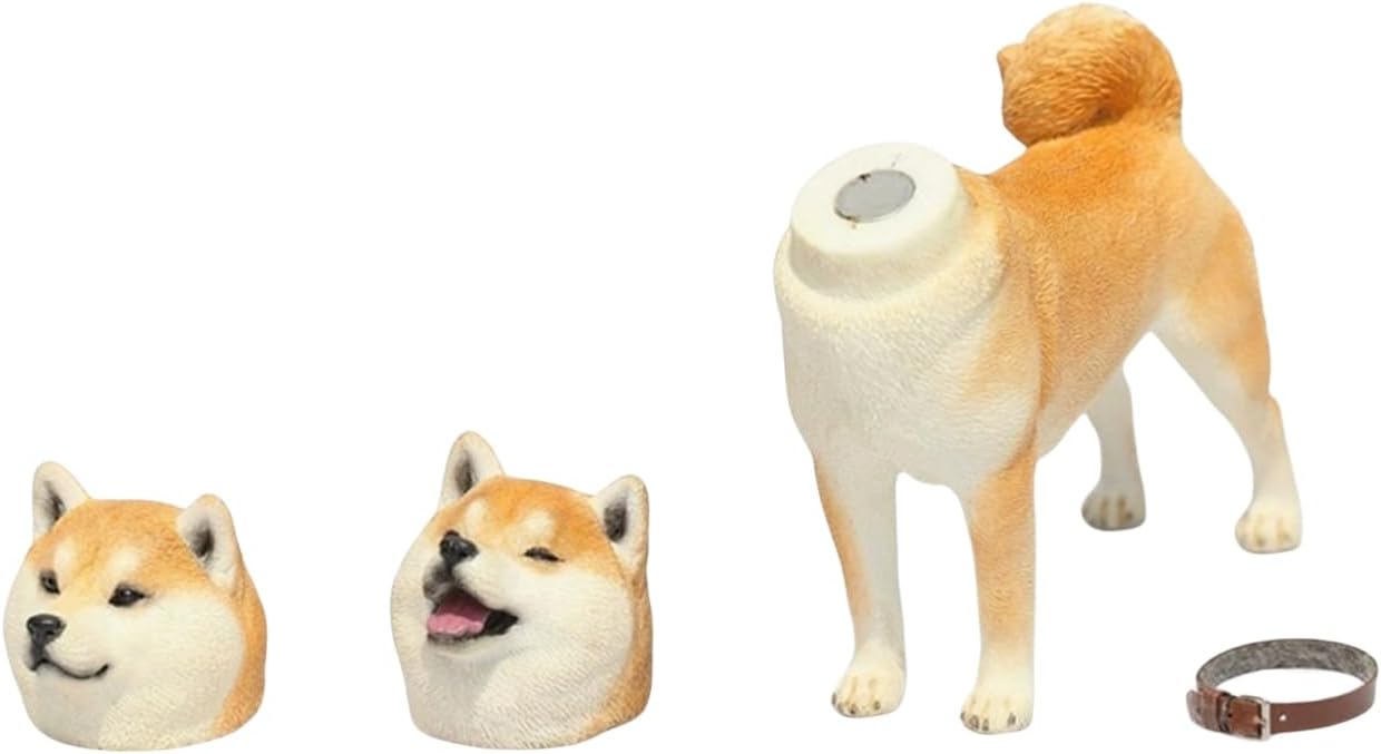 1:6 Scale Shiba Inu Dog Figure Realistic Animal Model Resin Decoration (001)