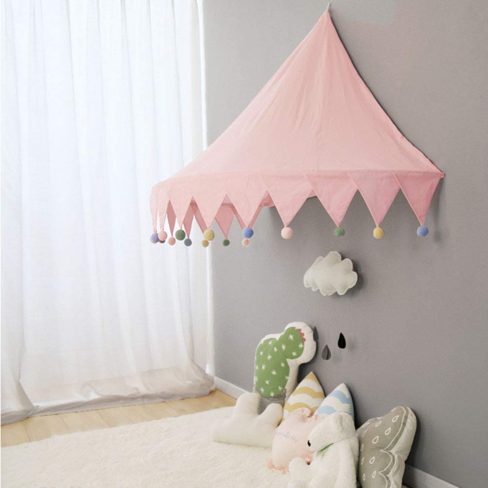 Nordic Ideas Baldakijn baby roze bedhemel meisjes prinses kinderbed hemel kinderkamer speeltent muggennet decoratie babykamer geschenken WBTP