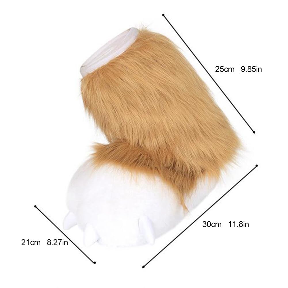 Asudaro Lindos calcetines de gato con forma de pata de gato, lindos y esponjosos con garras de animales, pantuflas de felpa suaves para el hogar, calcetines hasta la rodilla para mujeres, para