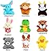 YeoNational&Toys Püschtier Kuscheltier 32 Stück kleine Tiere Schlüsselanhänger Kinderparty Spielzeug Set Geschenk für Jungen Mädchen Kinder Baby