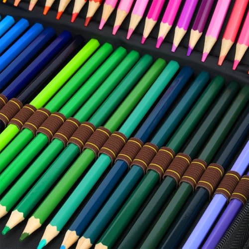 Image of 72 Slot Colored Pencil Case Portable Zipper Color Pencils Holder Organizer for Watercolor Pens Markers