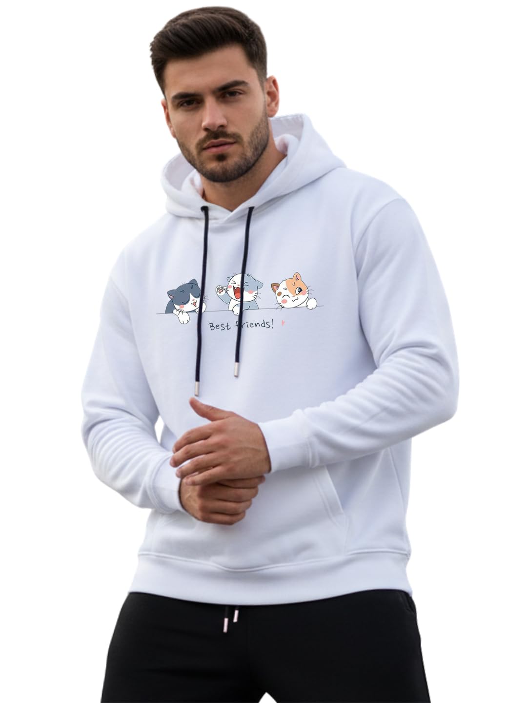 Men’s Cartoon Printed Hoodie Trendy Full Sleeve Casual Sweatshirt Spun Fleece Hoody-picture-13