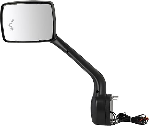 Aintier Espejo de remolque de capó para puerta de camión, lado izquierdo del conductor, espejo de automóvil apto para Kenworth T680 2013-2021 con