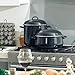 Granite Ware 9.5 Qt Heavy Gauge Dutch Oven with Lid. (Speckled Black) Enamelware. Stainless Steel. Suitable for Cooktops, Oven to Table. Dishwasher Safe.