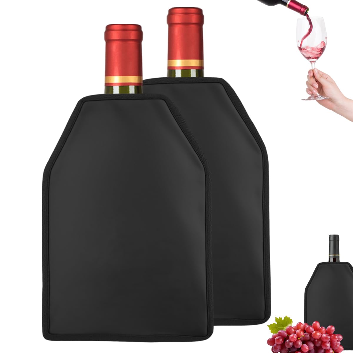 Weinkühler Manschette 2er Set - Flaschenkühler Für Unterwegs & Picknick