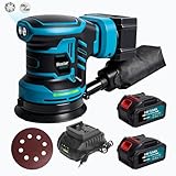 Bostar Levigatrice Rotorbitale a Batteria 18V, Ø125mm Motore Brushless, 2 Batterie 3.0Ah, ...