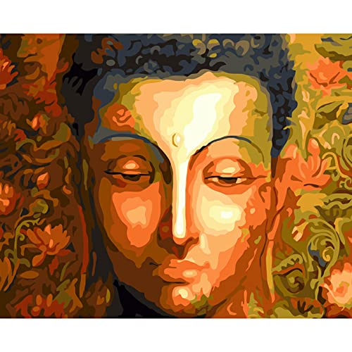 ASHGNV Malen nach Zahlen DIY Ölgemälde Sakyamuni Figur Leinwand Hochzeitsdekoration Kunstbild Geschenk Cover