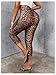 WDIRARA Women's Leopard Print High Waist Leggings Tummy Control Fitted Cropped Yoga Pants Brown Animal Small