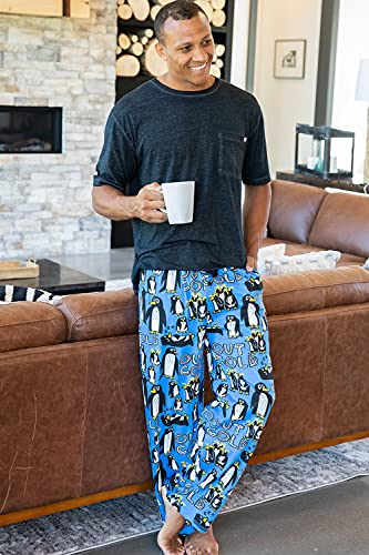 Lazy One Pajama Pants For Men, Men's Separate Bottoms, Lounge Pants, Animal (Out Cold Pengiun, X-Large) #TOP3