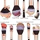 Pinselset Makeup Start Makers 10 Stück Professionelle Make Up Pinsel Set Schwarzer Marmor Kosmetik Pinselset Puder Foundation Lidschatten Concealer Eyeshadow Schmink Pinsel (A)