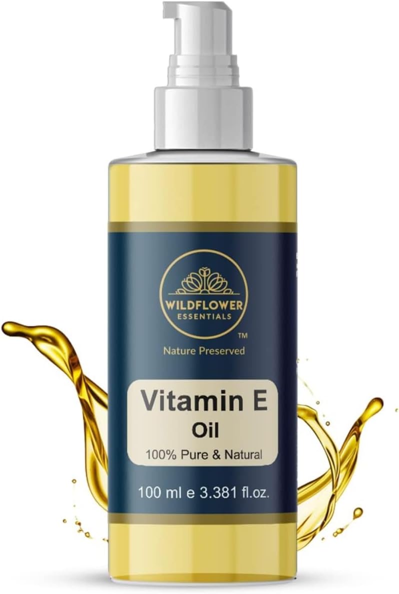Vitamin E Oil Pure Cold Pressed For Face, Skin, Hair, Body, Pore Tightening 100ml