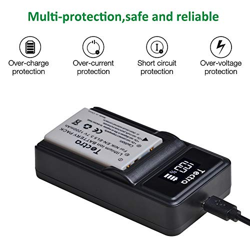 Tectra 2 Pack En-El5 Rechargeable Batteries And Led Usb Charger For Nikon Coolpix P3, P4, P90, P80, P100, P500, P510, P520, P530, P5000, P6000, S10, 3700, 4200, 5200, 5900, 7900 Digital Cameras #TOP3