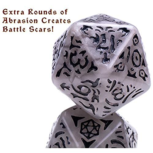 Wiz Dice Battle-Scarred D20 Dice - Jumbo Dnd Dice Set For Tabletop Rpg Adventure Games - 20 Sided Dice, Suitable For Dungeons And Dragons, Magic The Gathering And Dice Games Alike - 25 Mm - 5 Ct #TOP3