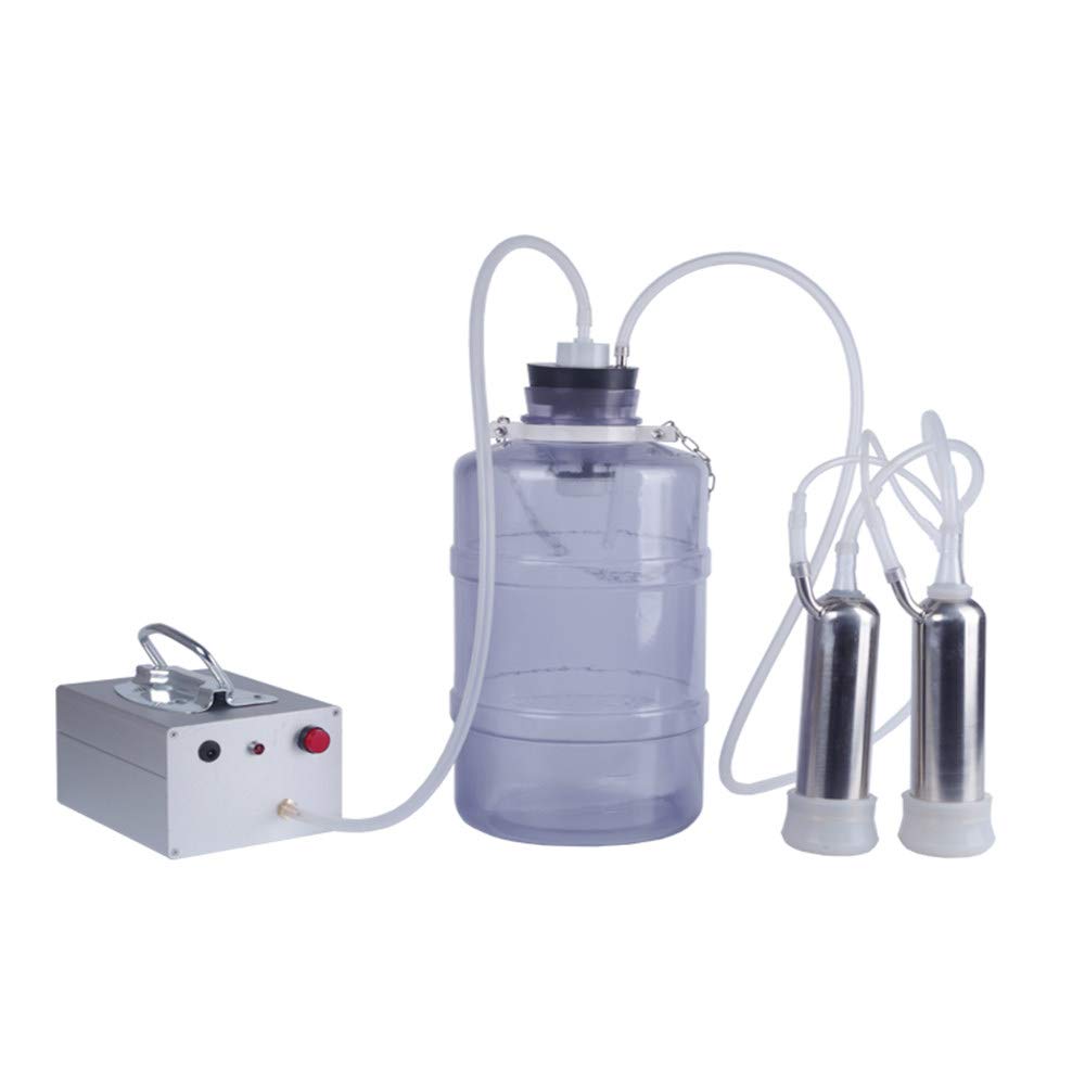 YXZYFPP 5L Electric Milking Machine Kit Household Electric Goat Sheep Cow Milking Machine with Vacuum Pulse Pump, for Farm Dairy Farms and Dairy Plants (Cow)