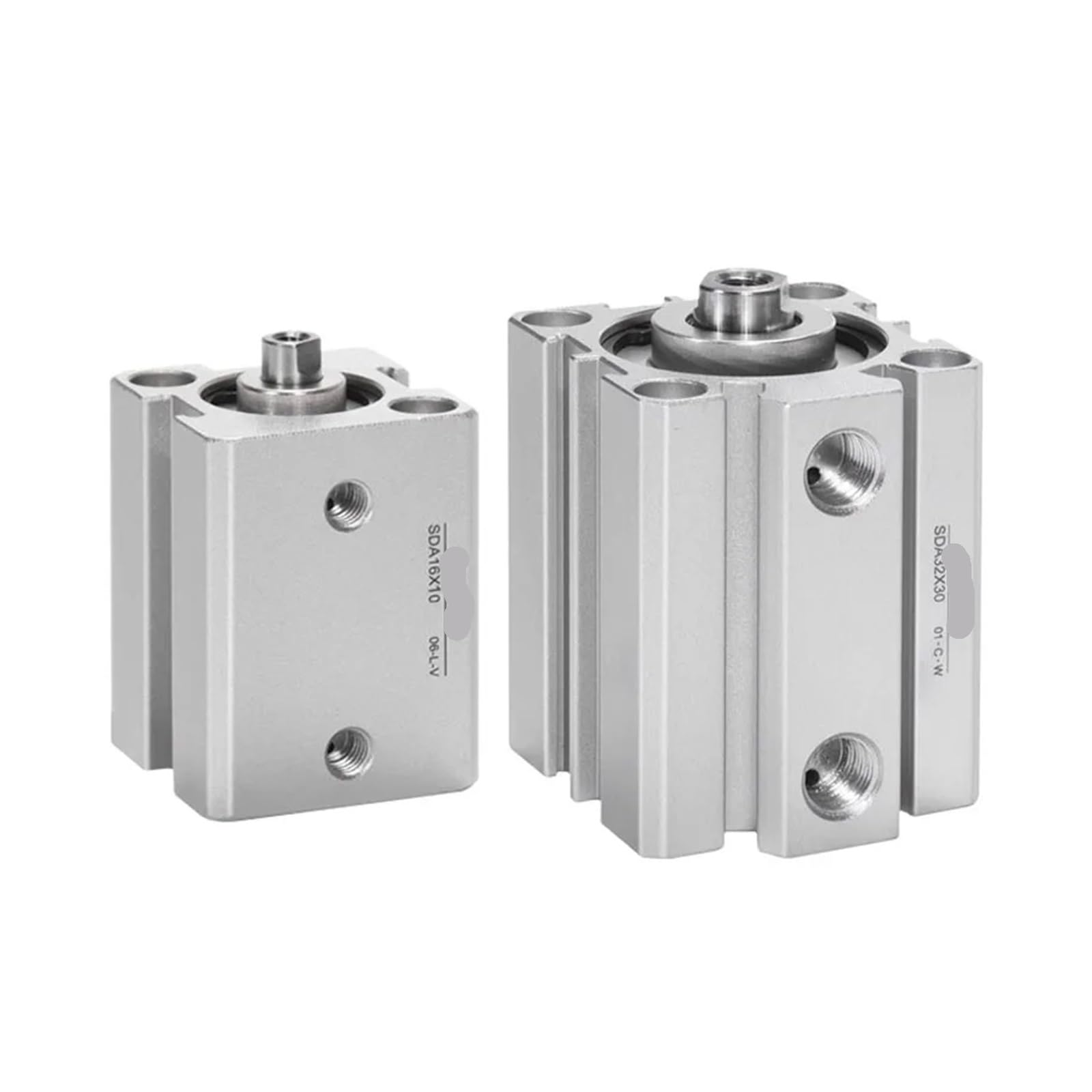 12 16 20 25 32 40 50 63 80 pneumatyczny dwustronny kompaktowy skok cylindra pneumatycznego 5 ~ 100 mm (skok 10 mm, SDA (otwór 25 mm))