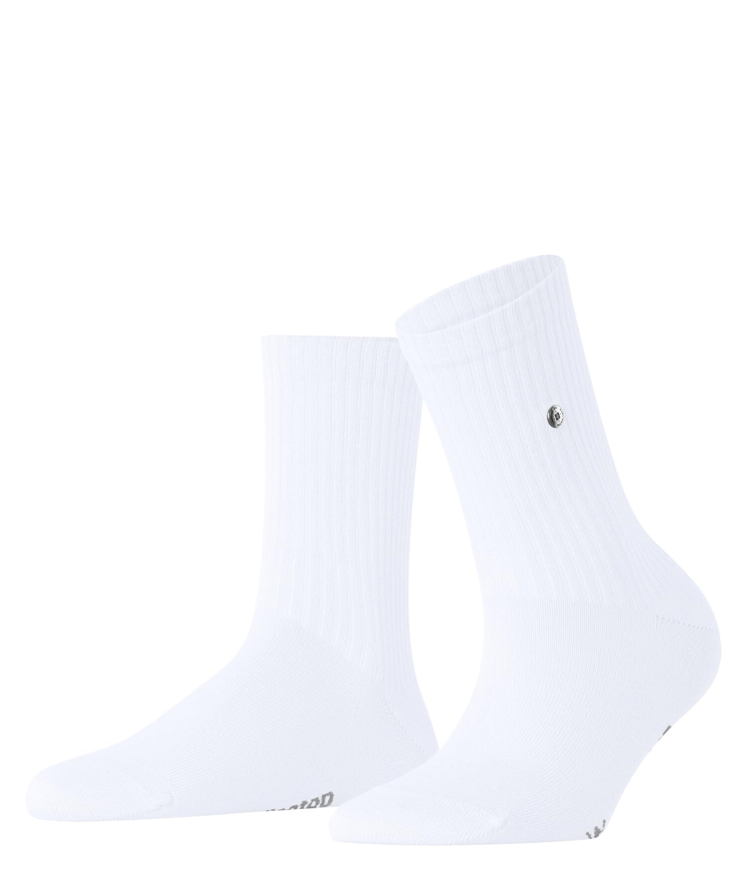 Burlington Women's Fleet Street W So Cotton Plain 1 Pair Socks, White 2000, 3.5-7