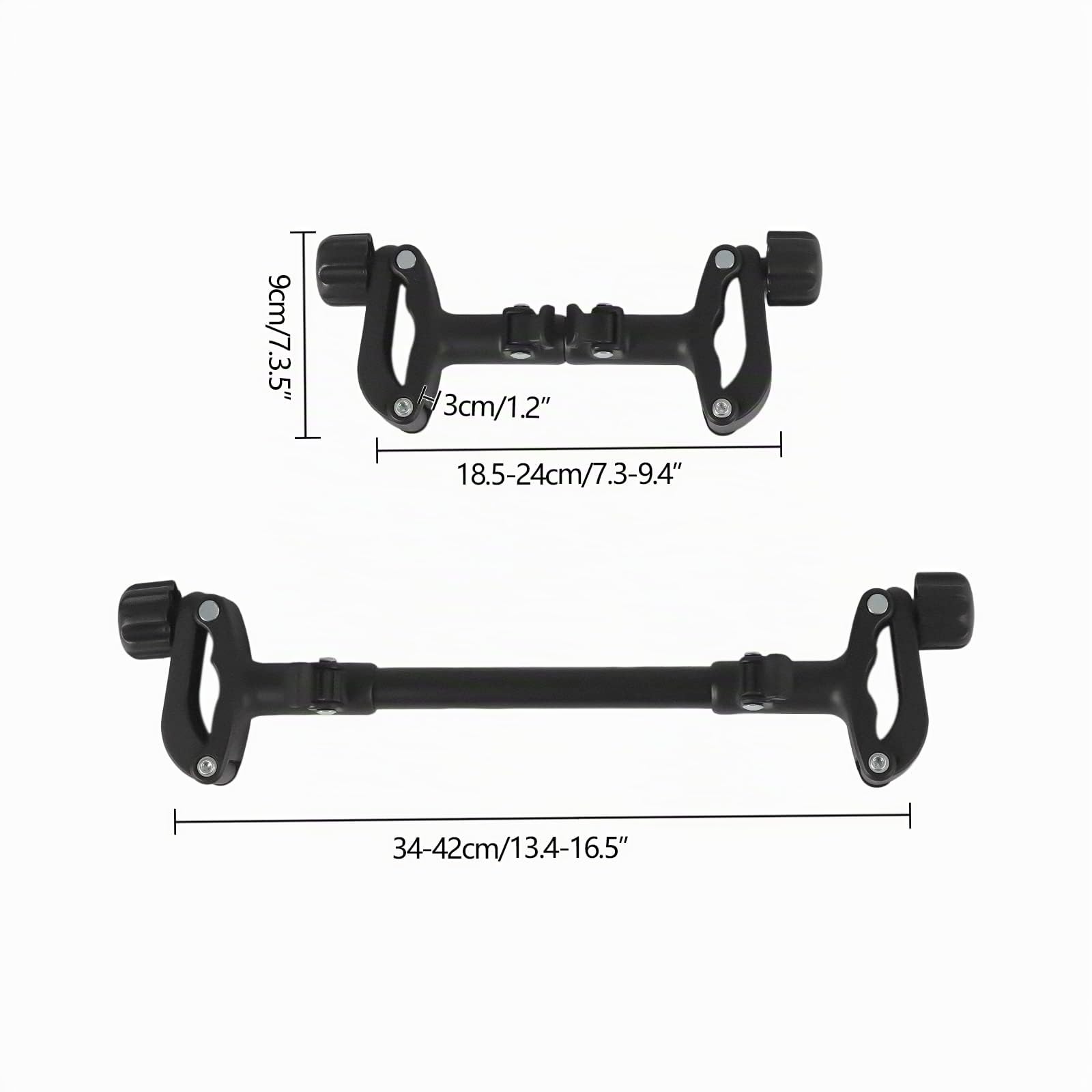 Lot de 3 raccords de poussette, connecteurs universels pour poussette, jumeaux, poussettes simples dans une poussette double
