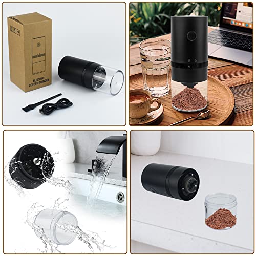 Lre Co. Elektrische Kaffeemühle, kleine elektrische Mühle, Akku-Kaffeemühle, 30 g Kapazität, Espressomühle, konisches… – Bild 7